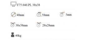 Nábytkové koliesko 40mm čierne otočná kladka F75.040 PL
