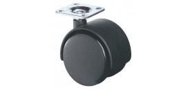 Koliesko nábytkové 40mm čierne otočná kladka