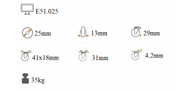 Nábytkové pevné koliesko 25x13 mm E51.025