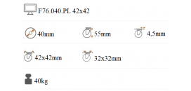 Nábytkové koliesko 40mm sivé otočná kladka F76.040 PL