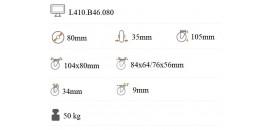 Transportné koliesko 80x35 mm pevná kladka L410.B46.080