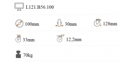 Transportné koliesko 100x30 mm otočná kladka s brzdou L121.B56.100
