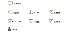 Koliesko nábytkové pevné 40x18 mm E50.040