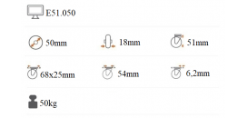 Koliesko nábytkové pevné 50x18 mm E51.050