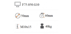 Koliesko nábytkové 50mm s čapom F75.050.G10