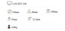 Transportné koliesko 160x40 mm otočné L101.B55.160