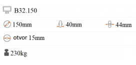 Polyuretánové koliesko 150x40 mm B32.150