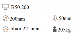 Koliesko na odpadkový kôš 200x50 mm B50.200