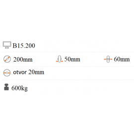 Polyamidové koliesko samostatné 200x50 mm B15.200