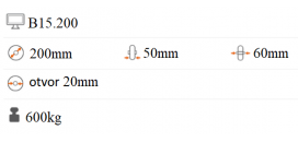 Polyamidové koliesko samostatné 200x50 mm B15.200