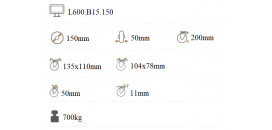 Ťažkotonážne koliesko 150x50 mm otočná kladka L600.B15.150