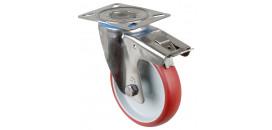 Nerezové transportné kolieska 150x35 mm otočná kladka s brzdou