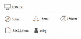 Koliesko na rebrík otočné 50x18 mm E30.051