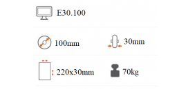 Odpružené koliesko na bránu 100x30 mm E30.100