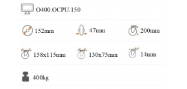 Koliesko odpružené 152x47 mm otočná kladka O400.OCPU.150