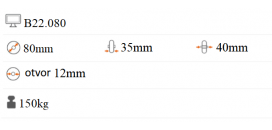 Teplovzdorné koliesko 80x35 mm B22.080