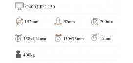 Koliesko odpružené 152x52 mm otočná kladka O400.LIPU.150