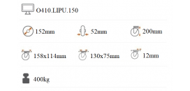Koliesko odpružené 152x52 mm pevná kladka O410.LIPU.150