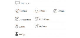 Koliesko liatinové 120x50 mm otočná kladka TJE A5