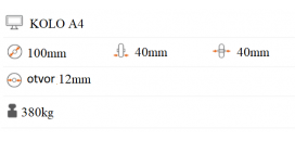 Termoplastické koliesko 100x40 mm A4