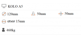 Termoplastické koliesko 120x50 mm A5