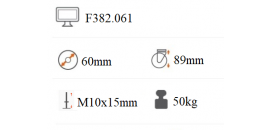 Koliesko dizajnové 60 mm čap so závitom F382.061