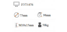 Dizajnové koliesko 75 mm čap so závitom F373.076