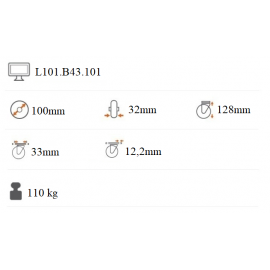 Transportné kolieska 100x32 mm otočná kladka L101.B43.101