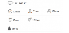Transportné kolieska 100x32 mm otočná kladka L101.B43.101
