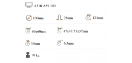 Prístrojové antistatické koliesko 100x28 mm pevná kladka A310.A89.100
