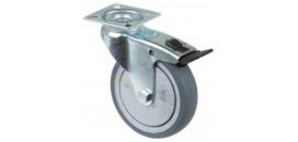 Prístrojové antistatické koliesko 100x28 mm otočná kladka s brzdou