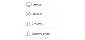 Plášť na koliesko 260 mm D50.201