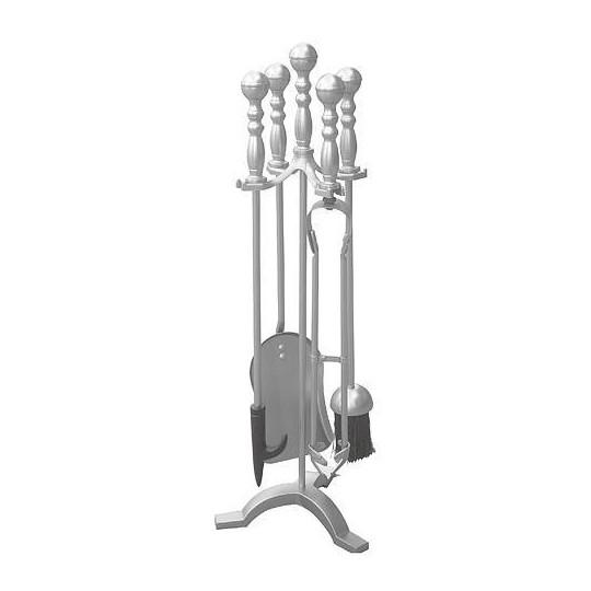 Sada kutáč ku krbu 53 cm poniklovaná 221909