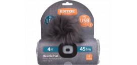 Čiapka s čelovým svetlom sivá 4xLED EXTOL 43465