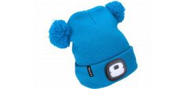 Čiapka s čelovým svetlom modrá detská 4xLED EXTOL 43459