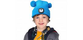 Čiapka s čelovým svetlom modrá detská 4xLED EXTOL 43459