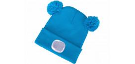 Čiapka s čelovým svetlom modrá 4xLED EXTOL 43459