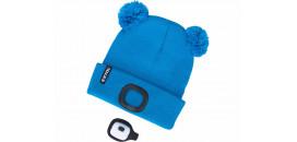 Čiapka s čelovým svetlom modrá 4xLED EXTOL 43459