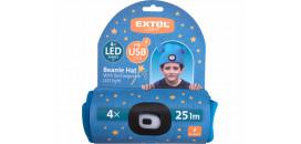 EXTOL 43459 Čiapka s čelovým svetlom detská modrá 4xLED