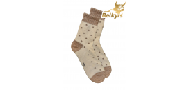 Ponožky 100% mongolská vlna bodkové