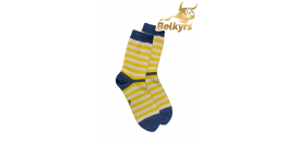 Funkčné ponožky z mongolskej vlny žlté pásiky