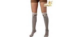 Podkolienky 100% mongolská vlna vzor jeleň