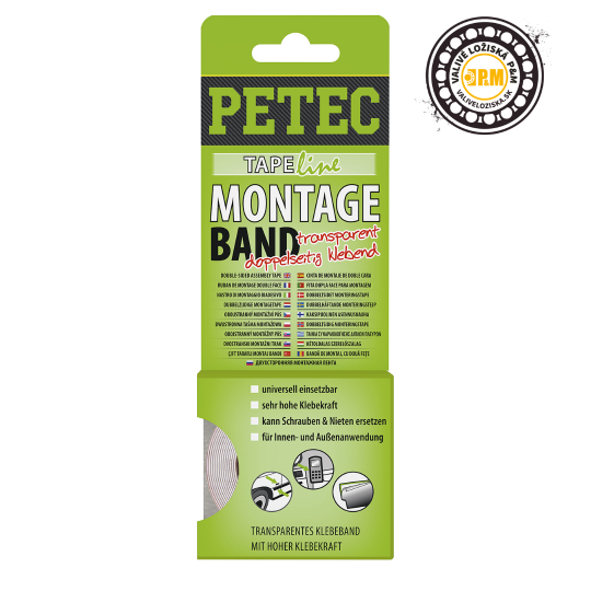 Montážna páska - priehľadná PETEC