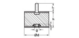 SILENTBLOK D50xHR50/M10x28, 50-50-2