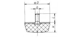 SILENTBLOK D50x30/M10x20, K50x30