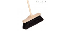 Metla PVC vlas s drevenou násadou - zatĺkaný