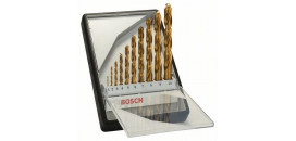 10-dielna súprava vrtákov do kovu BOSCH Robust Line HSS-TiN, 135°, 2607010536
