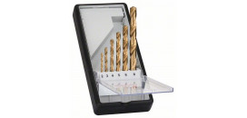 6-dielna súprava vrtákov do kovu BOSCH Robust Line HSS-TiN, 135°, 2607010530