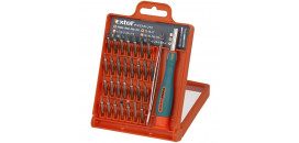 Hodinársky skrutkovač, magnetický držiak na bity, bity 32-dielna sada EXTOL 8819105