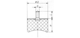 SILENTBLOK D15x14/M4x13, DS15x14